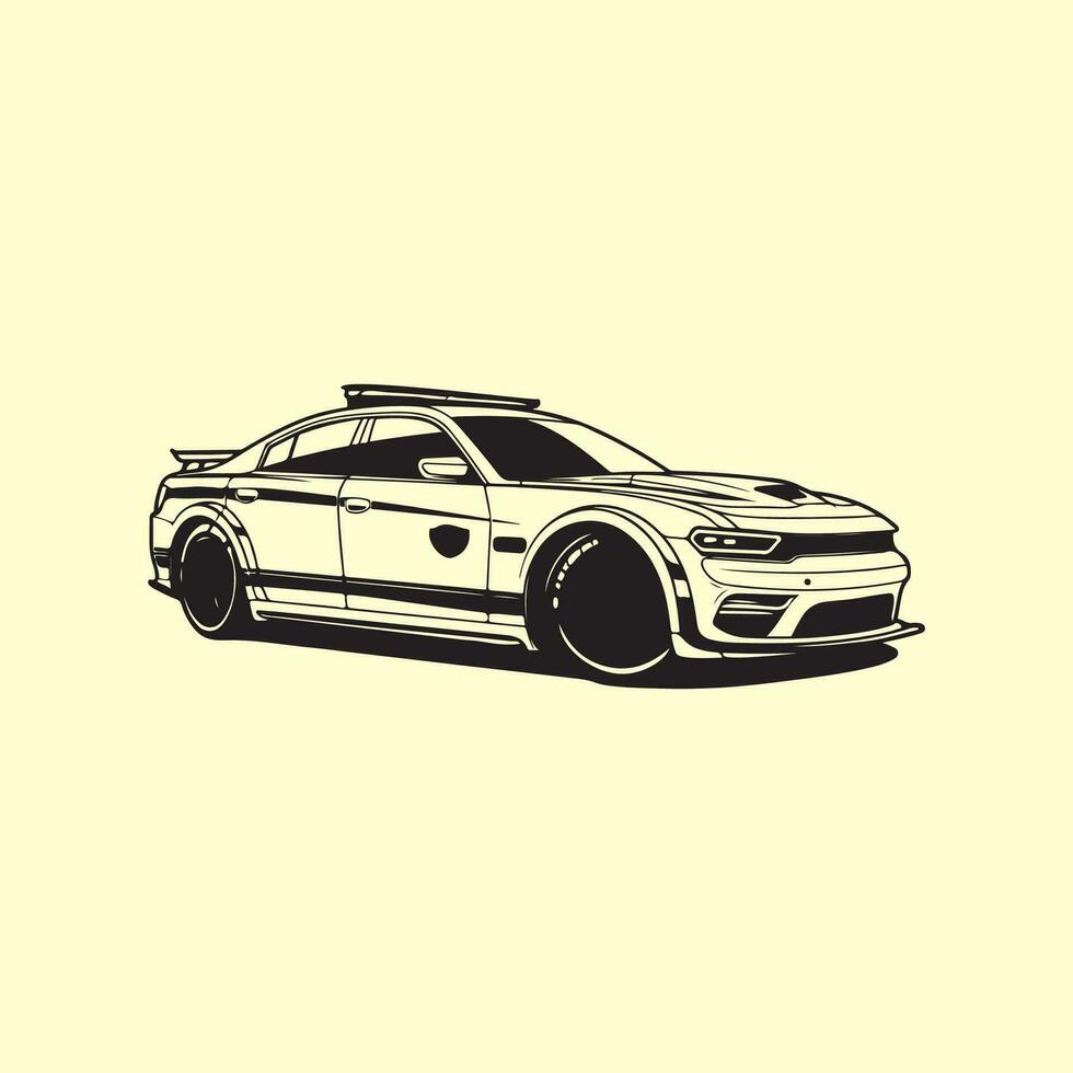 Police Car image  Vector