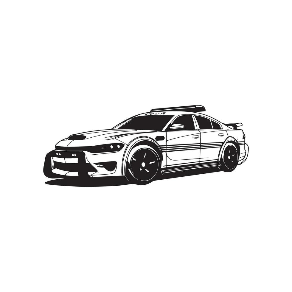 Police Car image  Vector