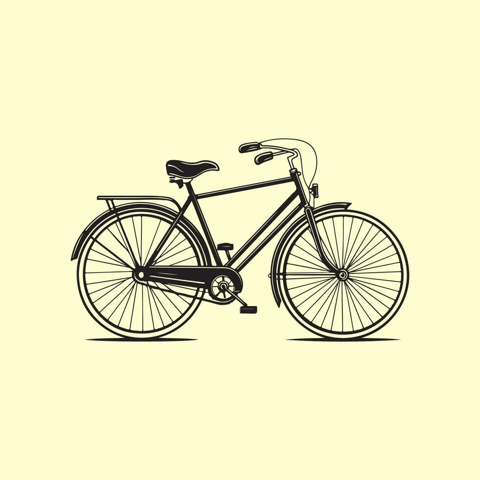 Clásico bicicleta vector ilustración