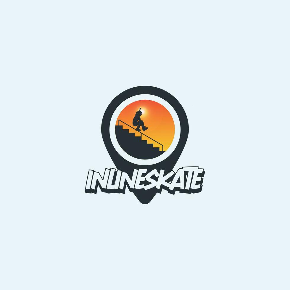 inline skating logo vector