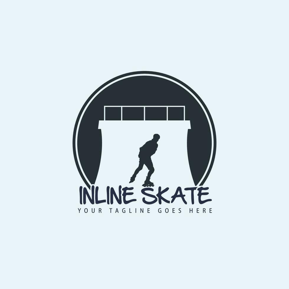 en línea Patinaje logo vector