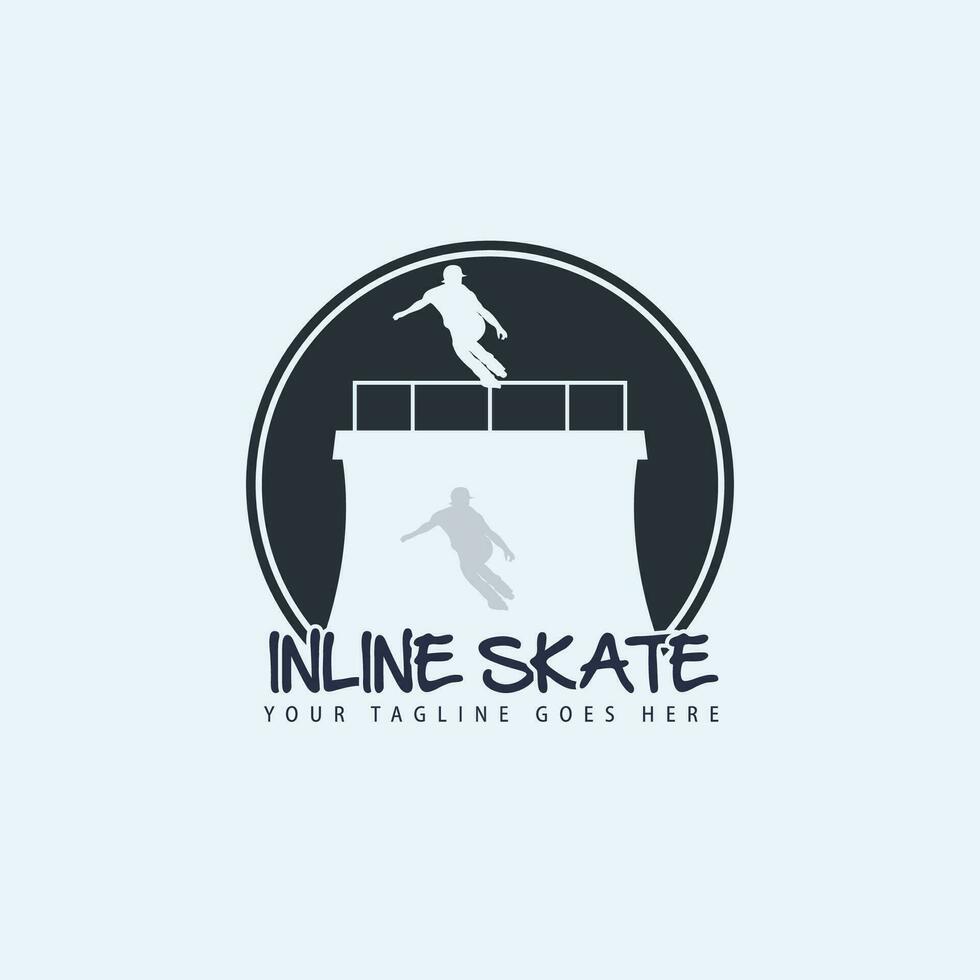 en línea Patinaje logo vector