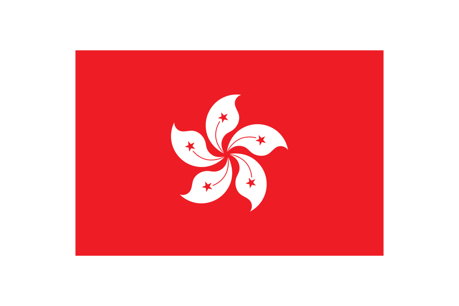 hong kong nacional bandera en original proporción transparente png