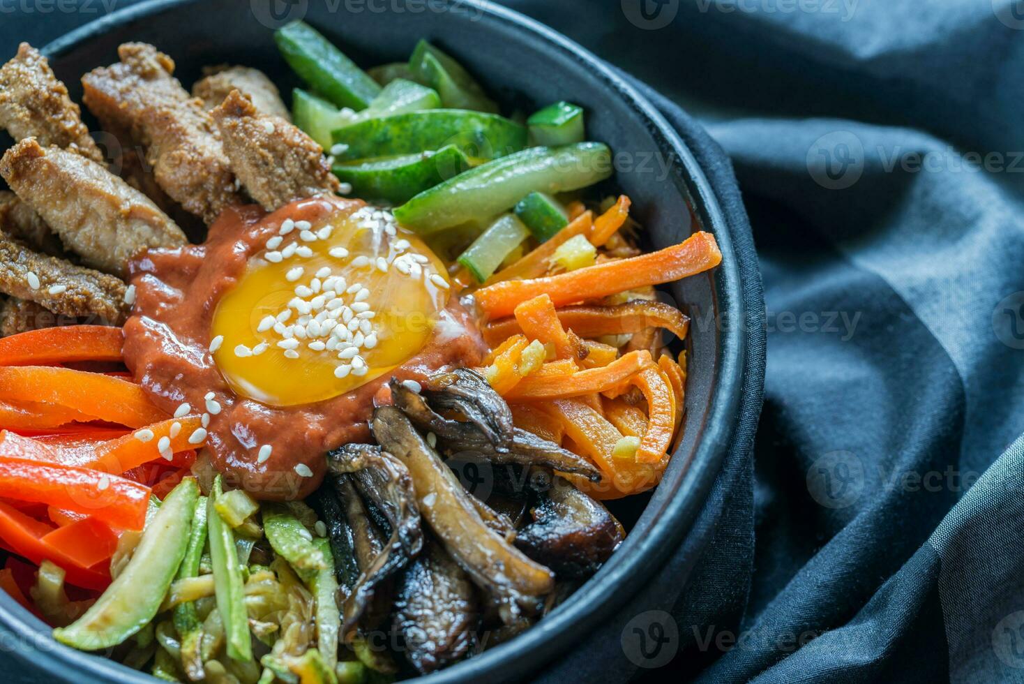 Bowl of bibimbap photo