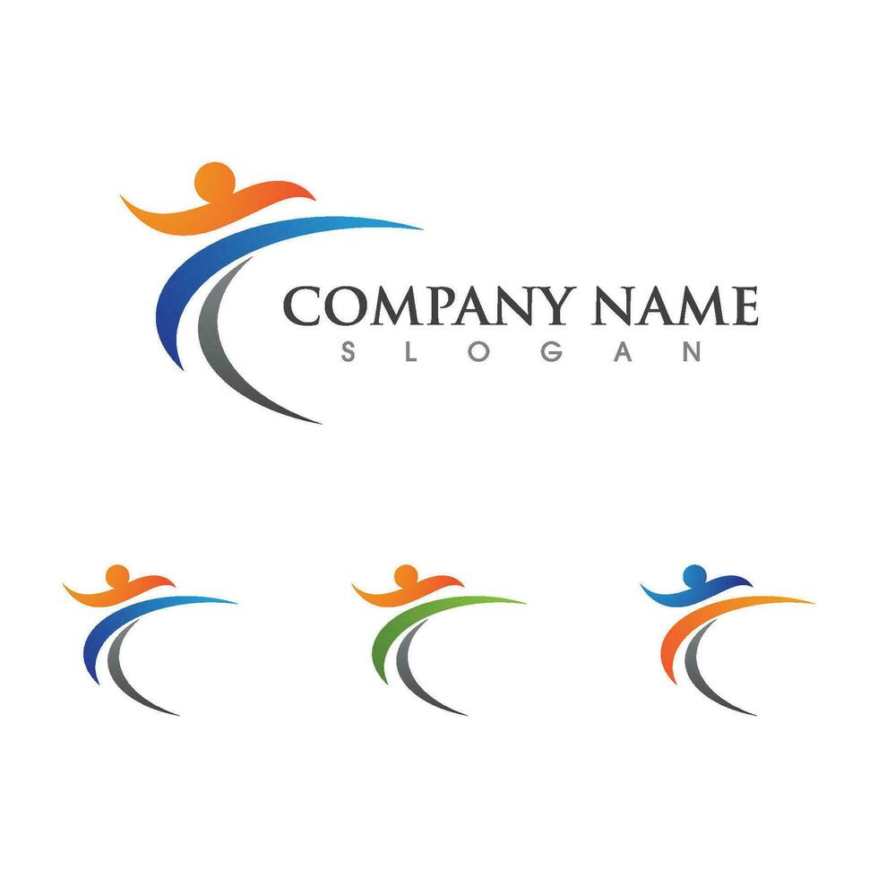 Human character logo sign vector
