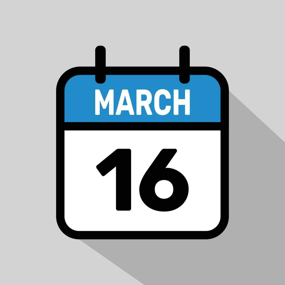 Vector Calendar March 161 illustration background design.