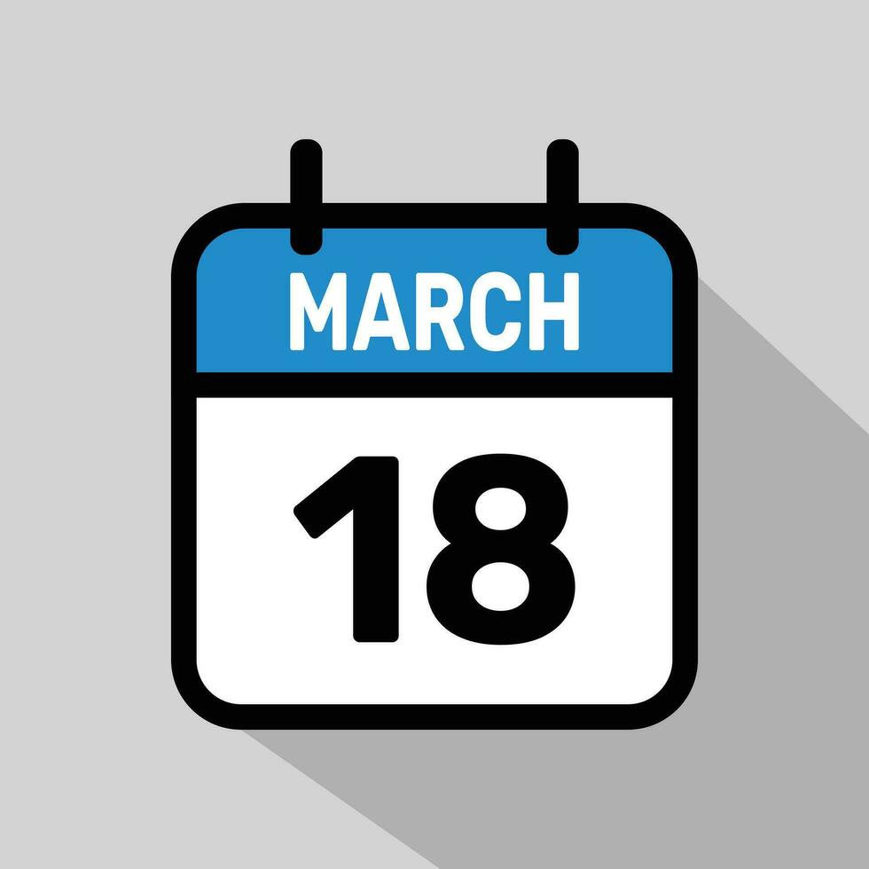 vector calendario marzo ilustración antecedentes diseño.