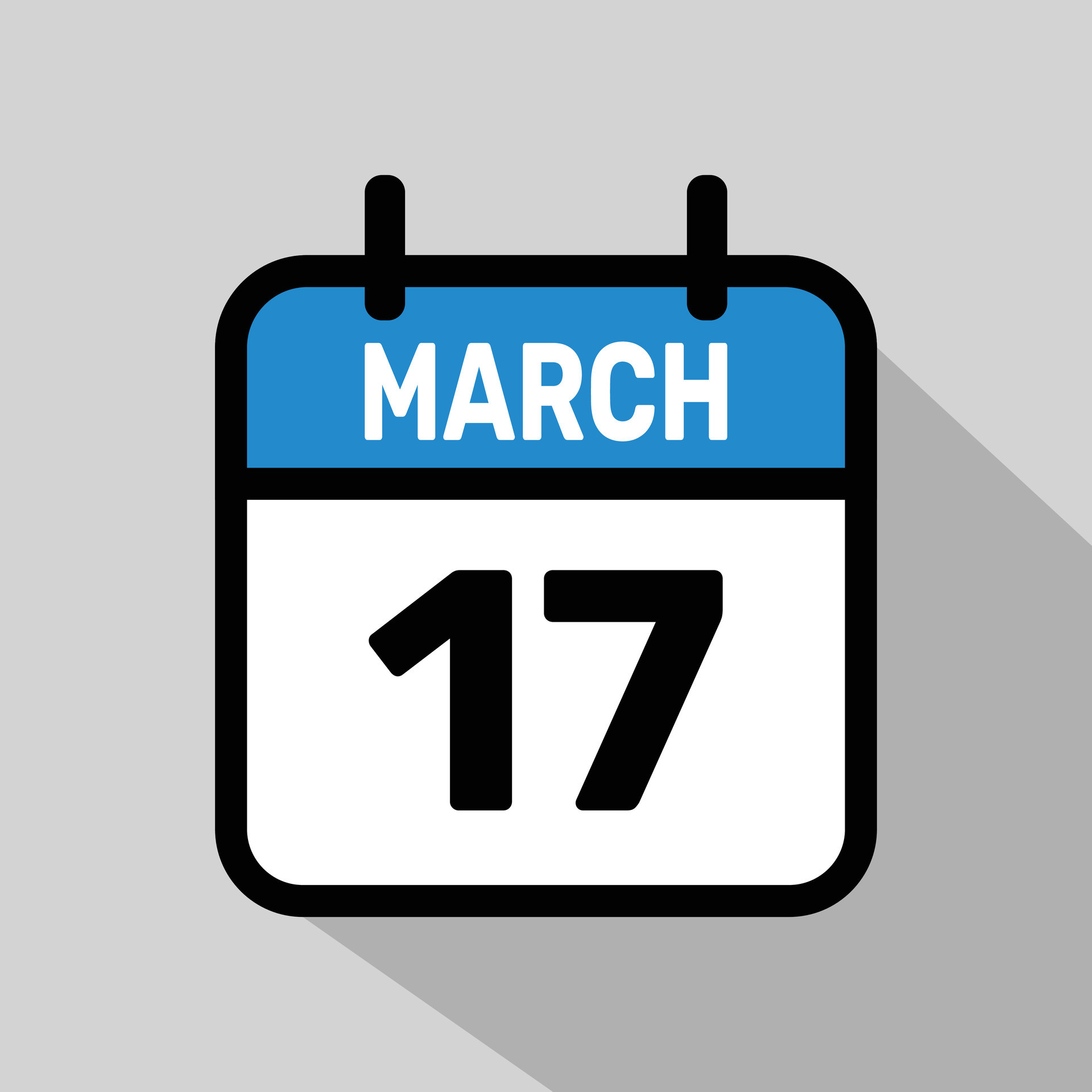 Vector Calendar March 17 illustration background design. 34717225