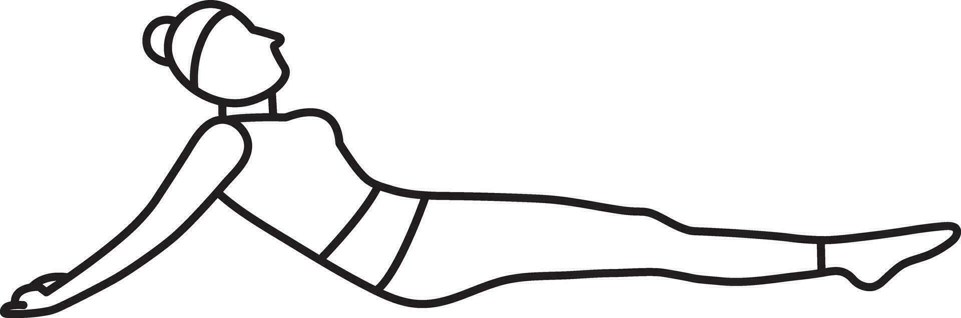 Simple vector illustration of Rack, yoga asana, healthy lifestyle, sports, doodle and sketch