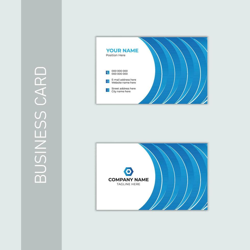 Creative minimal modern business card design vector