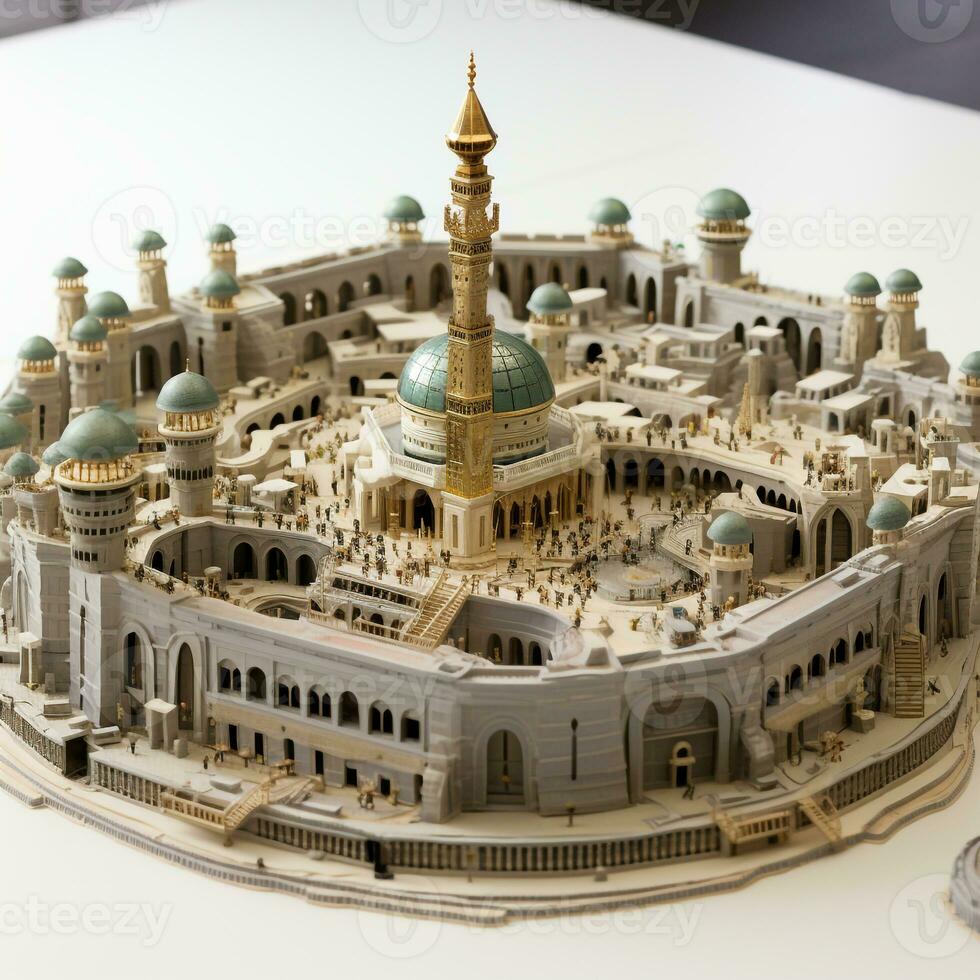 ai generado 3d modelo de kaaba foto