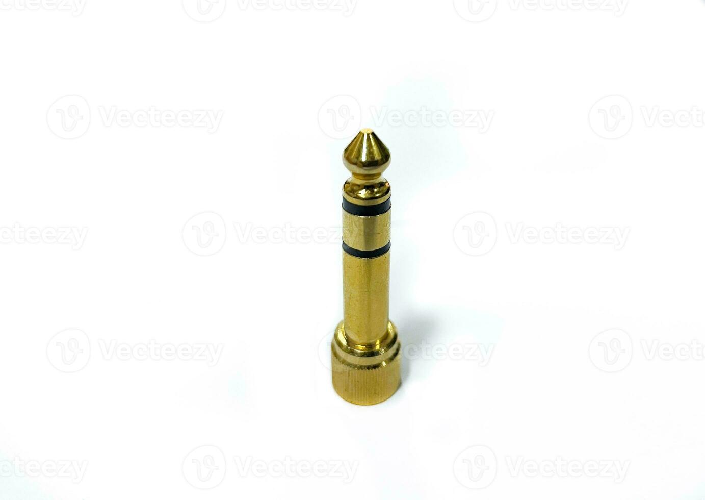 Jack 3.5mm to 6.3mm adapter isolated on white background photo