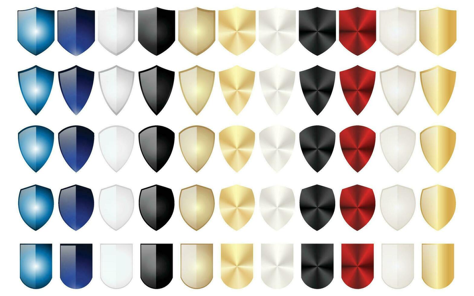 et of luxury shield badges and labels. Retro vintage heraldic shield badge design vector