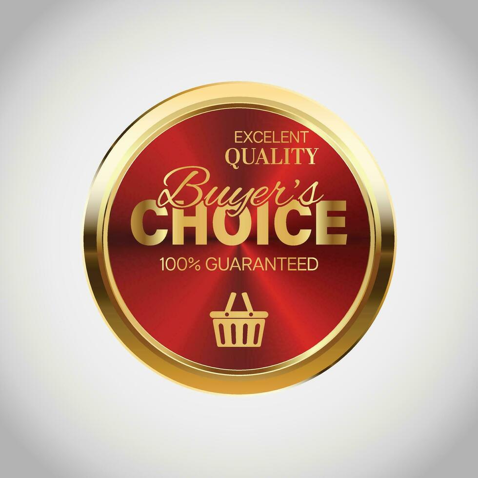 Luxury golden red sale badges and labels. Retro vintage sale circle badge design vector
