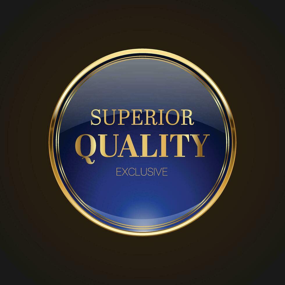 Luxury golden blue sale badges and labels. Retro vintage sale circle badge design vector