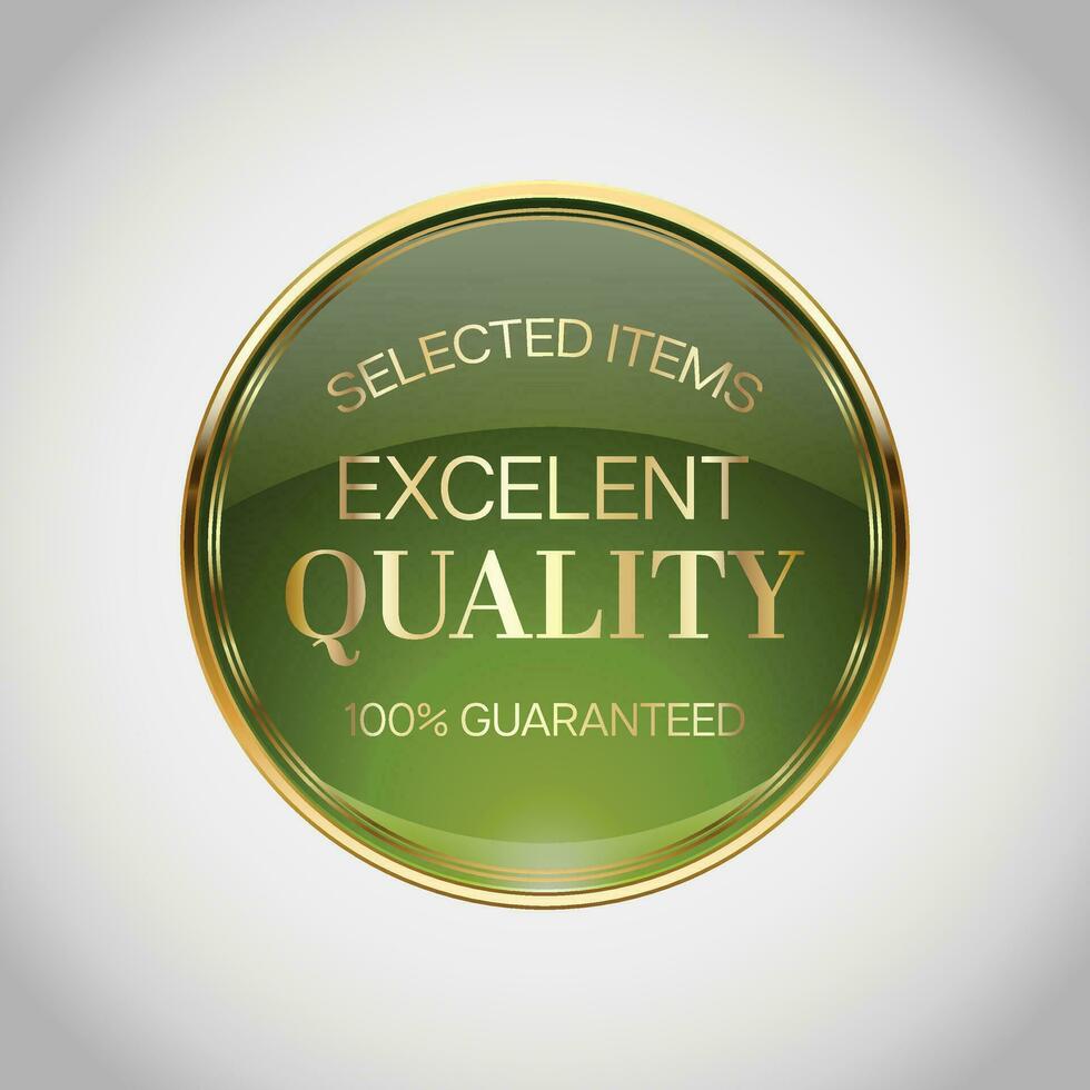 Luxury golden green sale badges and labels. Retro vintage sale circle badge design vector