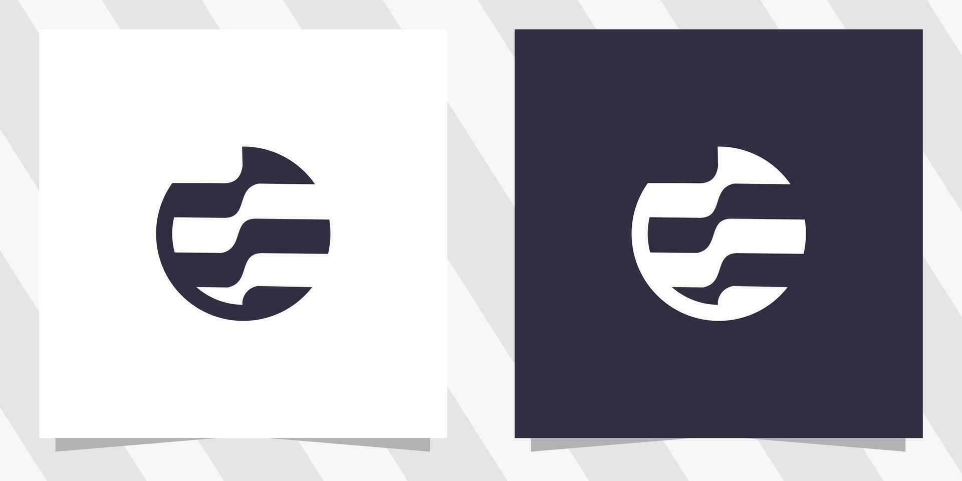 letter e logo design vector