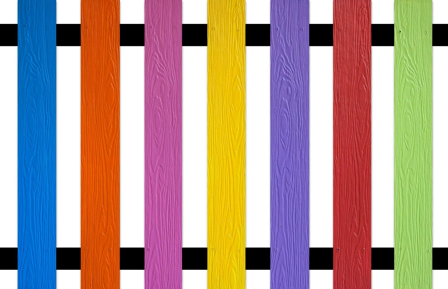 colourful picket Fence photo