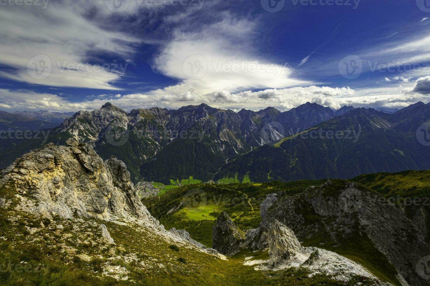 Mountain landscape of the Stubai Alps photo