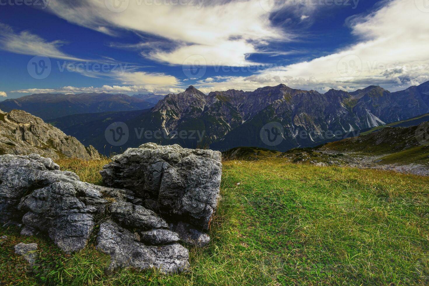 Mountain landscape of the Stubai Alps photo