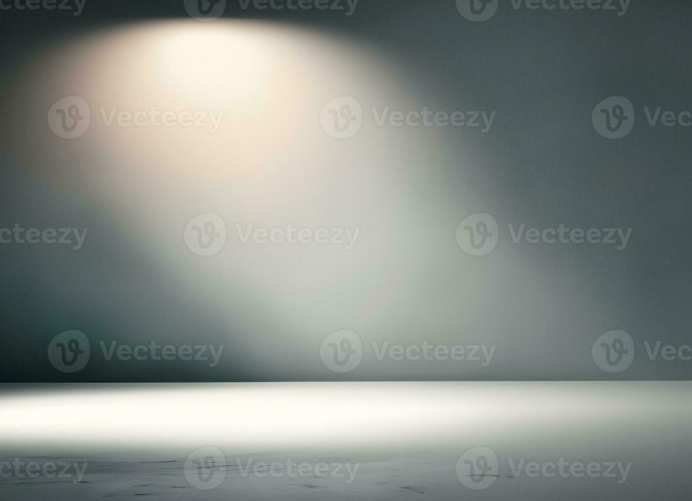 AI generated Empty room with gray wall. photo