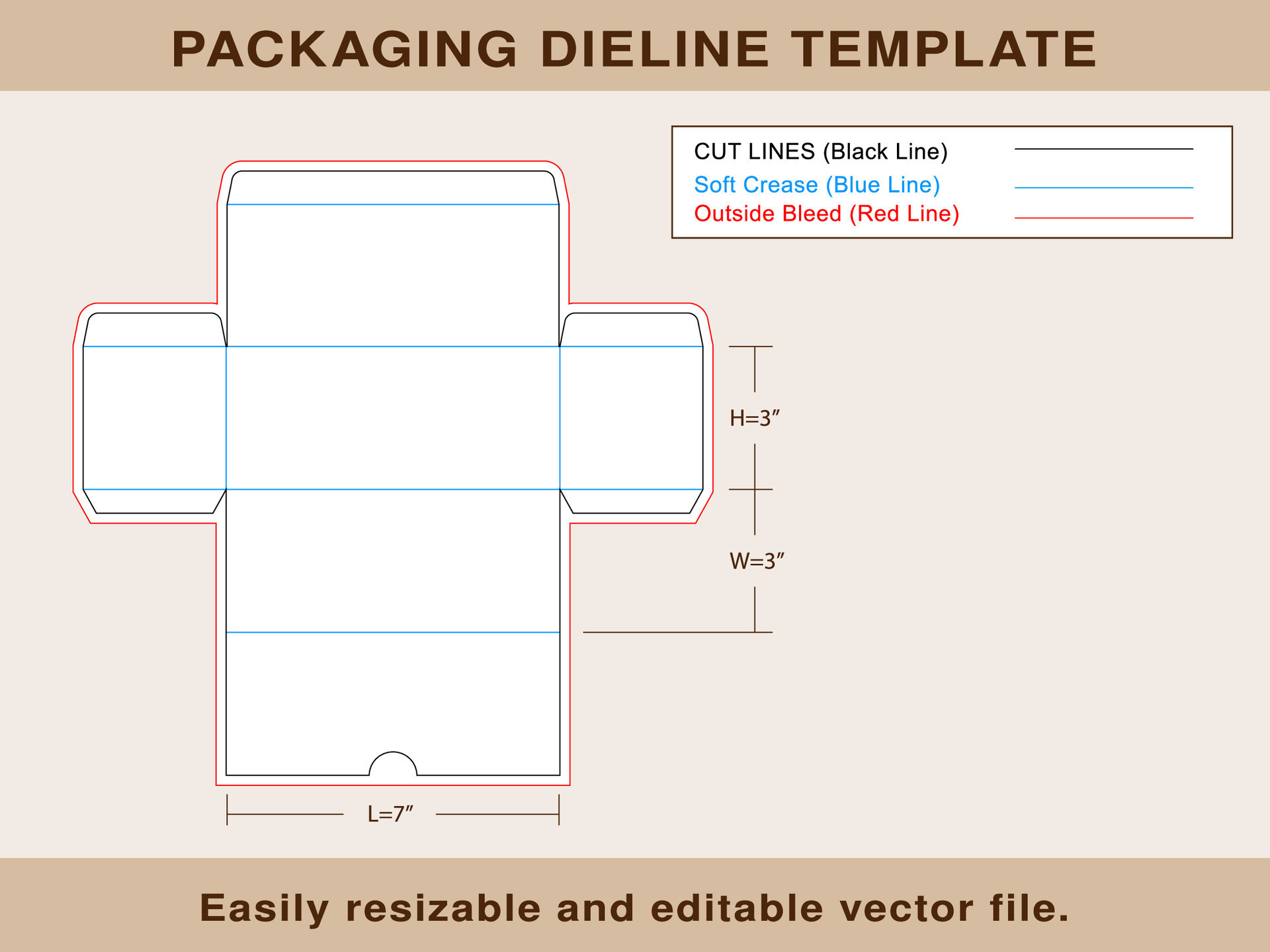 Gift Box Dieline Template 34718457 Vector Art at Vecteezy