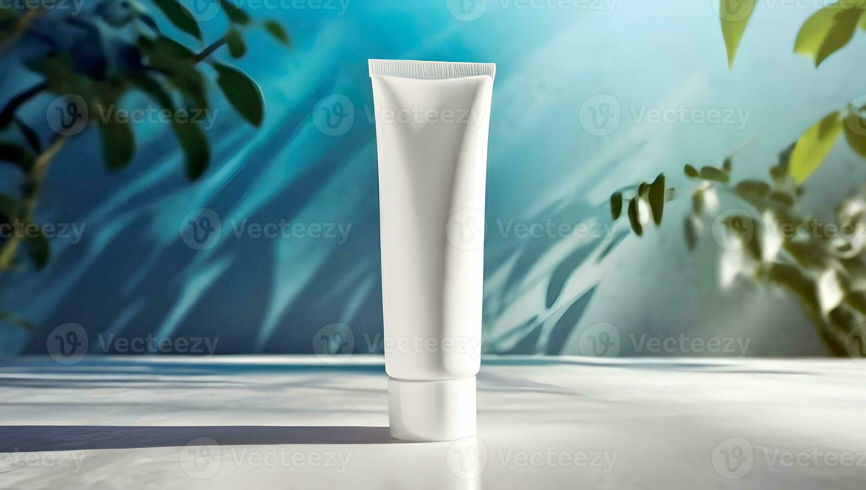 AI generated cosmetic cream, facial cleansing foam. photo