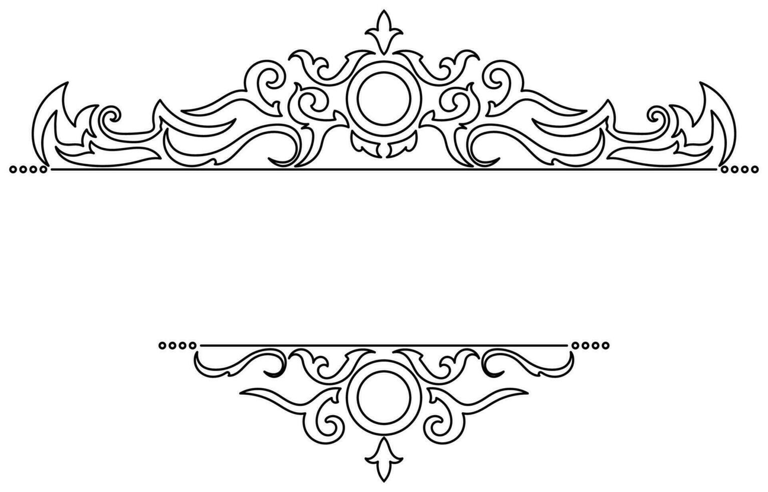 vintage horizontal frame Label lines for making catalogs and brochures for coffee shops and boutiques. vector