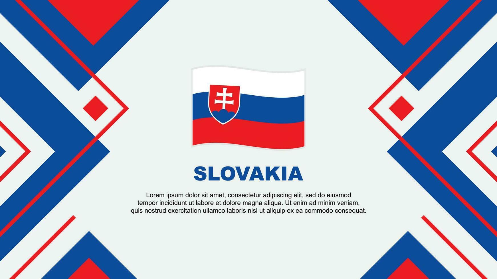 Slovakia Flag Abstract Background Design Template. Slovakia Independence Day Banner Wallpaper Vector Illustration. Slovakia Illustration