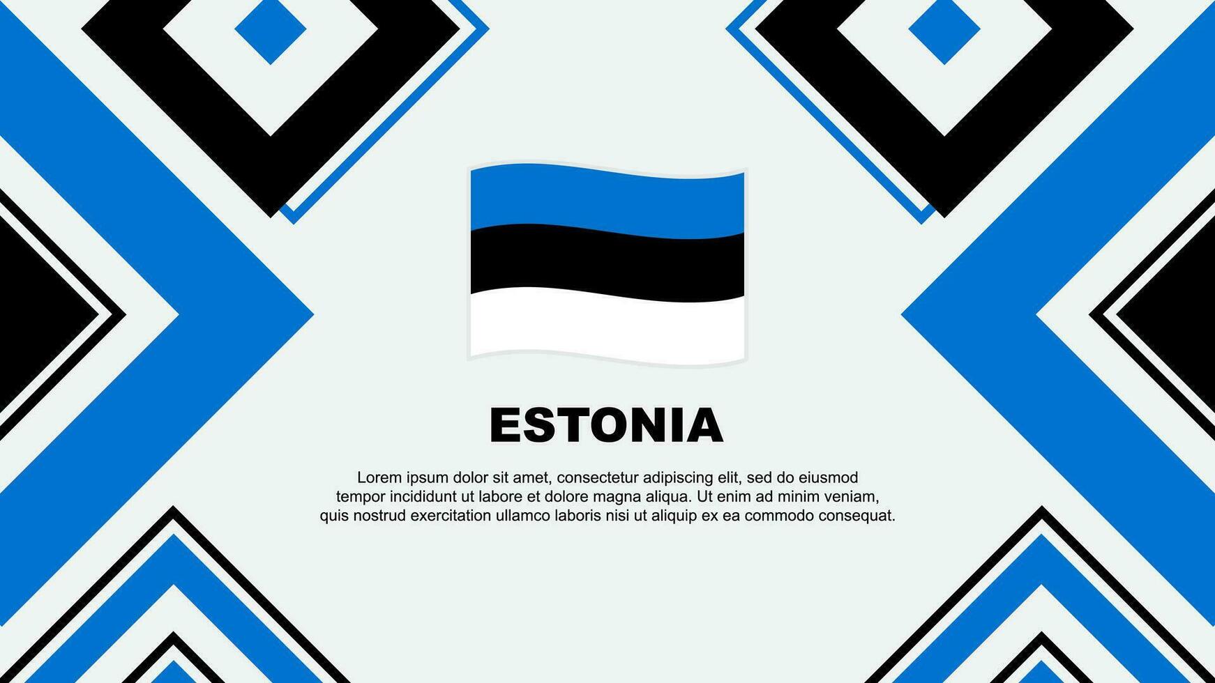 Estonia Flag Abstract Background Design Template. Estonia Independence Day Banner Wallpaper Vector Illustration. Estonia Independence Day