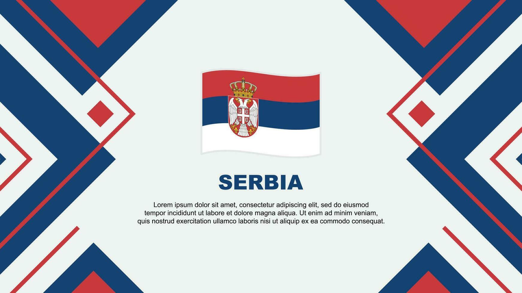 Serbia Flag Abstract Background Design Template. Serbia Independence Day Banner Wallpaper Vector Illustration. Serbia Illustration