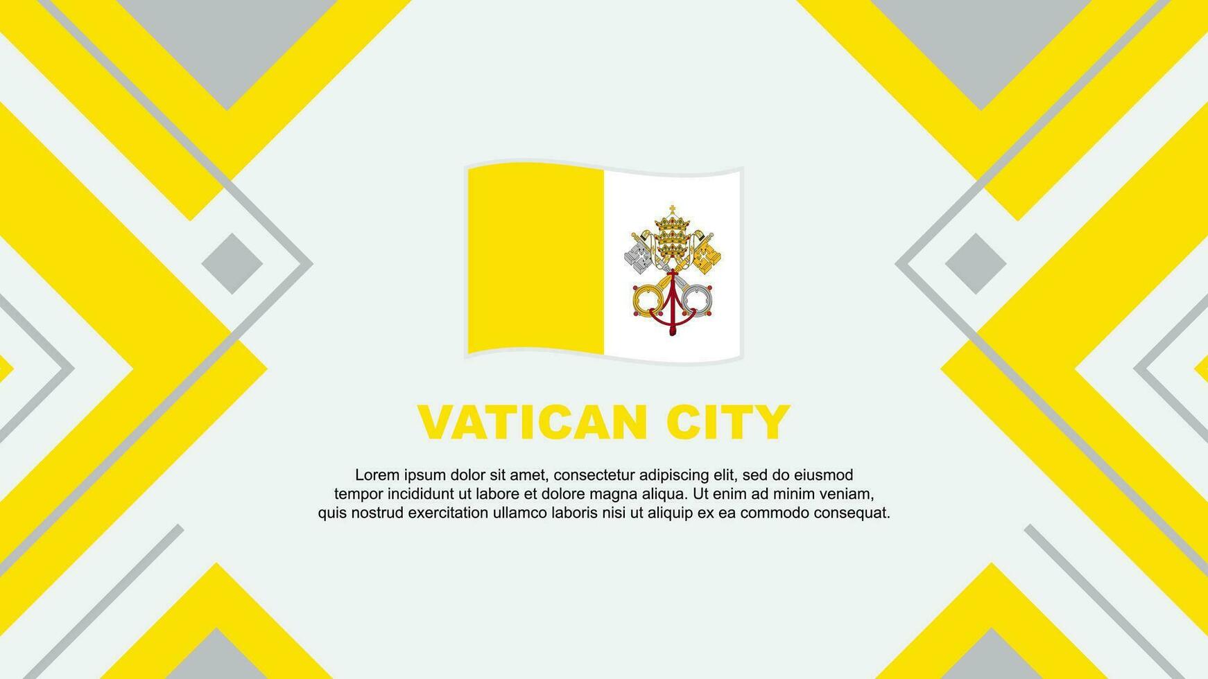 Vaticano ciudad bandera resumen antecedentes diseño modelo. Vaticano ciudad independencia día bandera fondo de pantalla vector ilustración. Vaticano ciudad ilustración