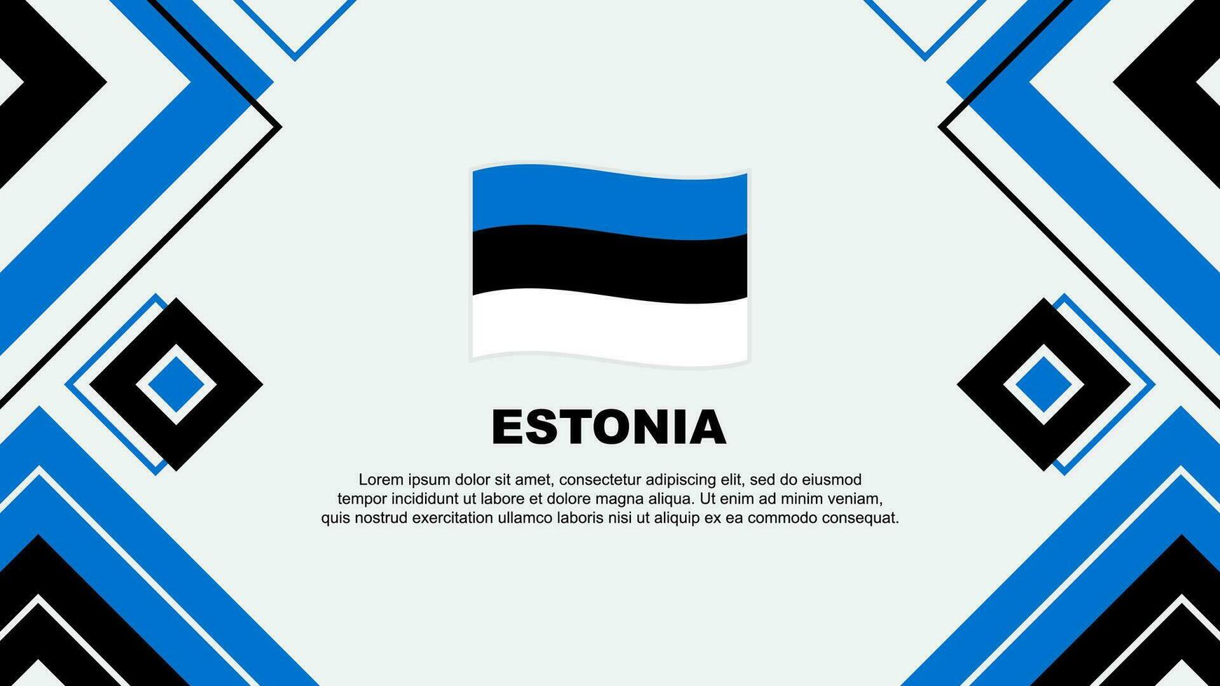 Estonia Flag Abstract Background Design Template. Estonia Independence Day Banner Wallpaper Vector Illustration. Estonia Background