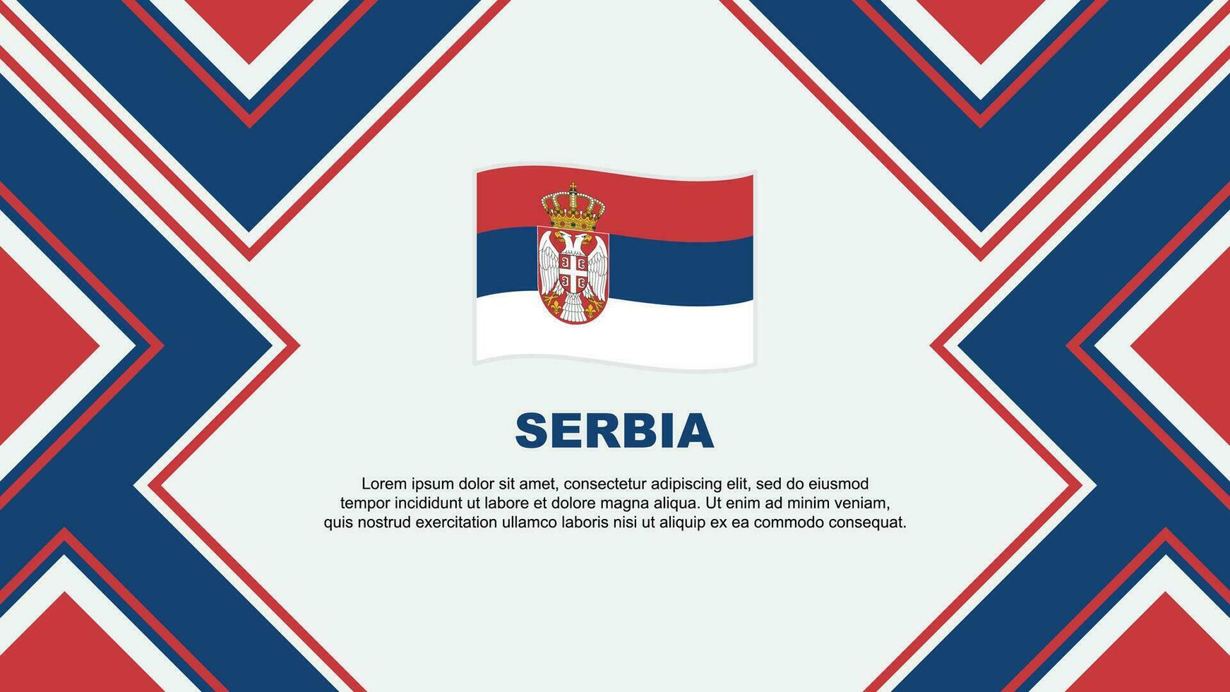 Serbia Flag Abstract Background Design Template. Serbia Independence Day Banner Wallpaper Vector Illustration. Serbia Vector