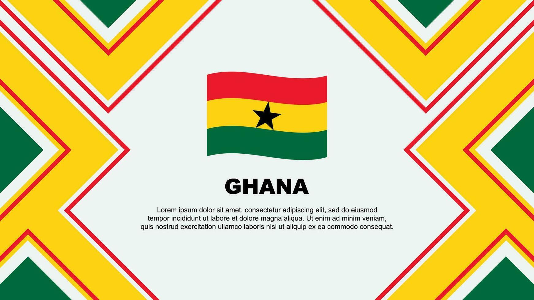 Ghana Flag Abstract Background Design Template. Ghana Independence Day Banner Wallpaper Vector Illustration. Ghana Vector