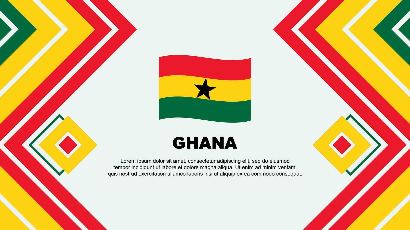 Ghana Flag Abstract Background Design Template. Ghana Independence Day Banner Wallpaper Vector Illustration. Ghana Design