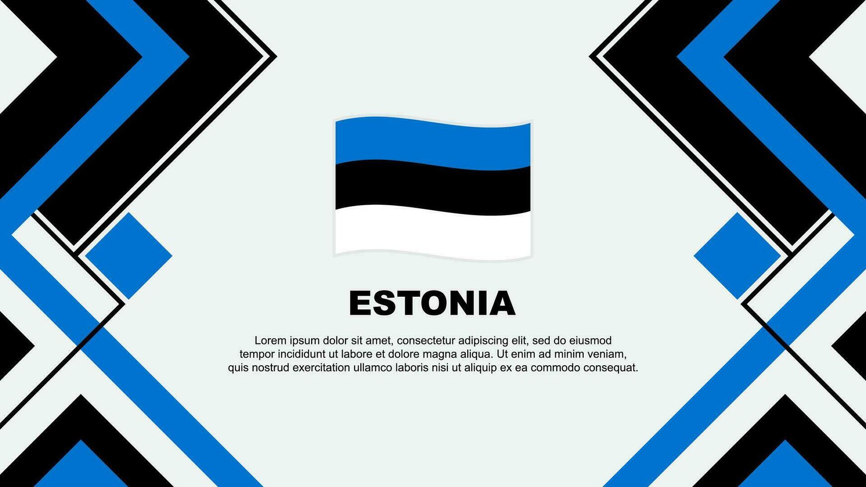Estonia Flag Abstract Background Design Template. Estonia Independence Day Banner Wallpaper Vector Illustration. Estonia Banner