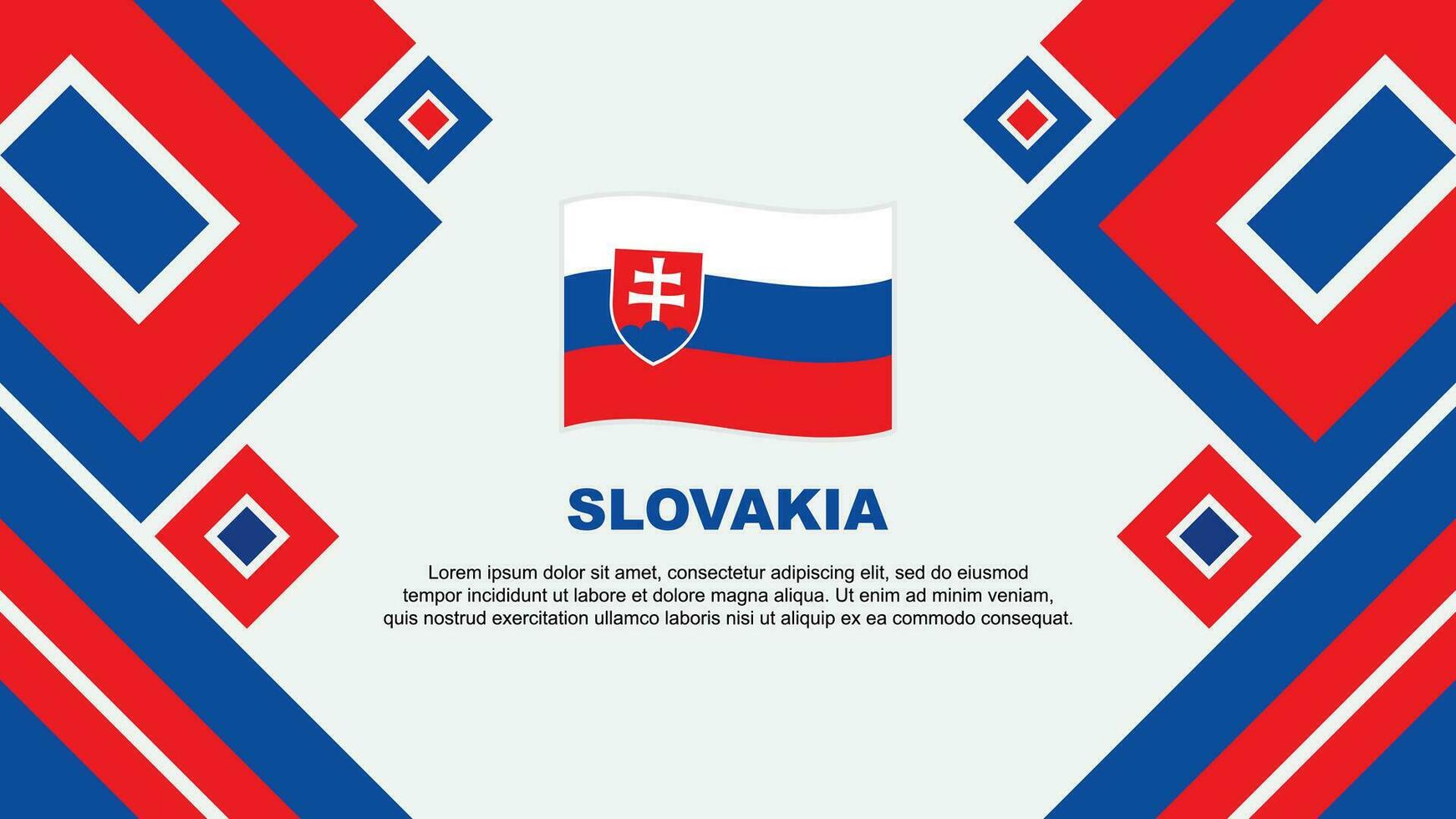 Slovakia Flag Abstract Background Design Template. Slovakia Independence Day Banner Wallpaper Vector Illustration. Slovakia Cartoon