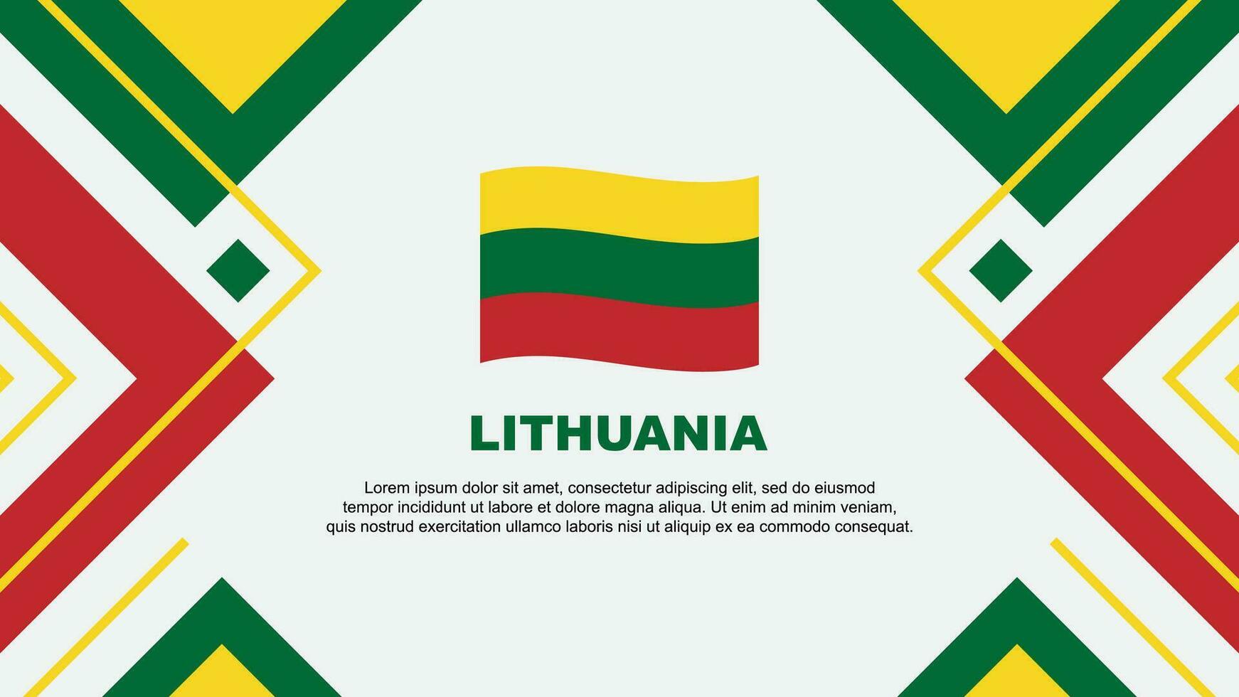 Lithuania Flag Abstract Background Design Template. Lithuania Independence Day Banner Wallpaper Vector Illustration. Lithuania Illustration