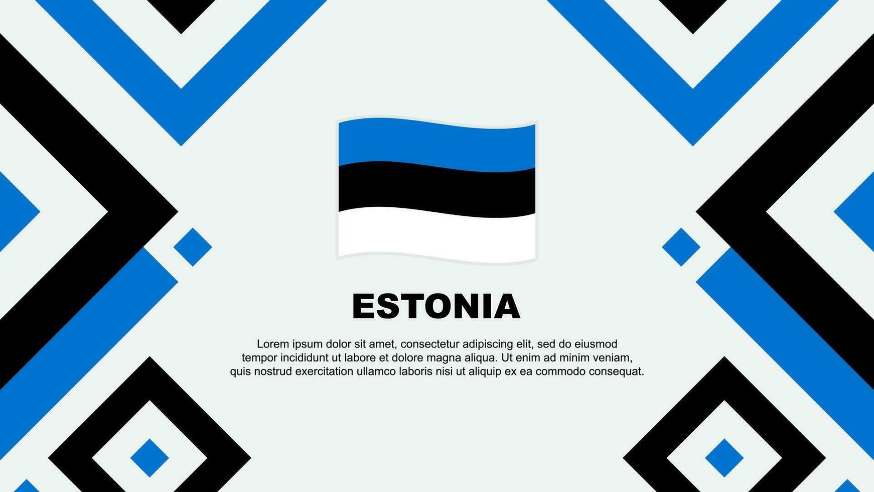 Estonia Flag Abstract Background Design Template. Estonia Independence Day Banner Wallpaper Vector Illustration. Estonia Template