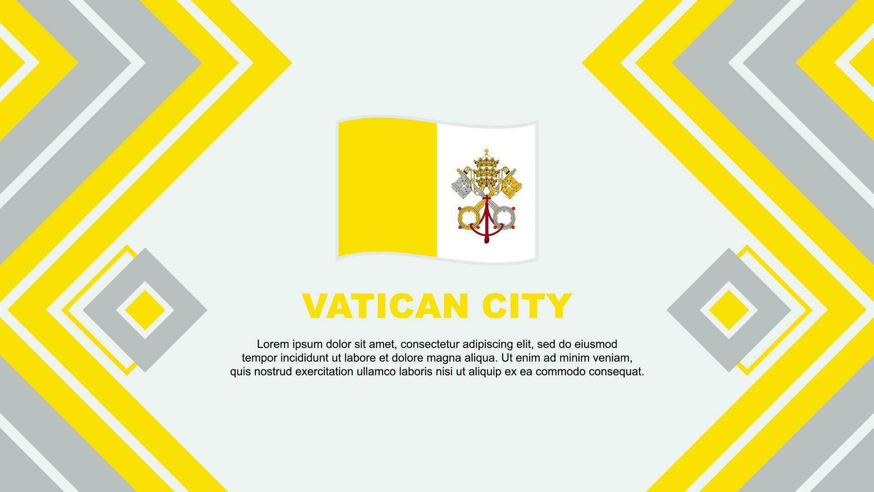 Vaticano ciudad bandera resumen antecedentes diseño modelo. Vaticano ciudad independencia día bandera fondo de pantalla vector ilustración. Vaticano ciudad diseño