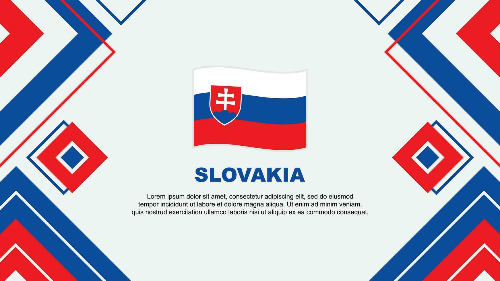 Slovakia Flag Abstract Background Design Template. Slovakia Independence Day Banner Wallpaper Vector Illustration. Slovakia Background