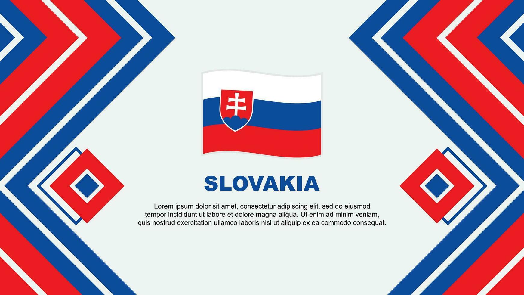 Slovakia Flag Abstract Background Design Template. Slovakia Independence Day Banner Wallpaper Vector Illustration. Slovakia Design