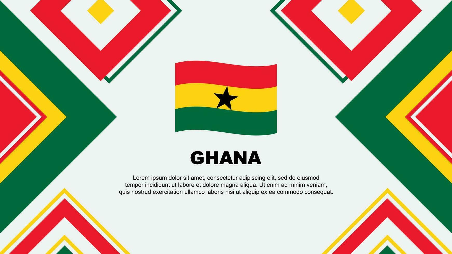 Ghana Flag Abstract Background Design Template. Ghana Independence Day Banner Wallpaper Vector Illustration. Ghana Independence Day