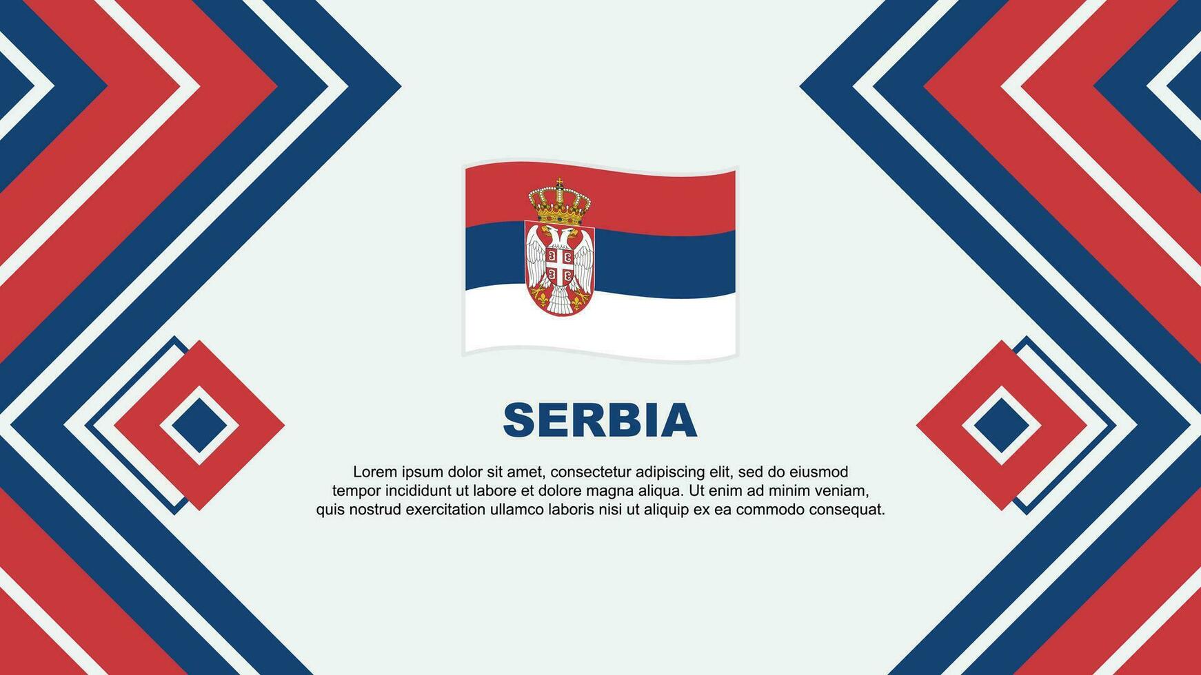 Serbia Flag Abstract Background Design Template. Serbia Independence Day Banner Wallpaper Vector Illustration. Serbia Design