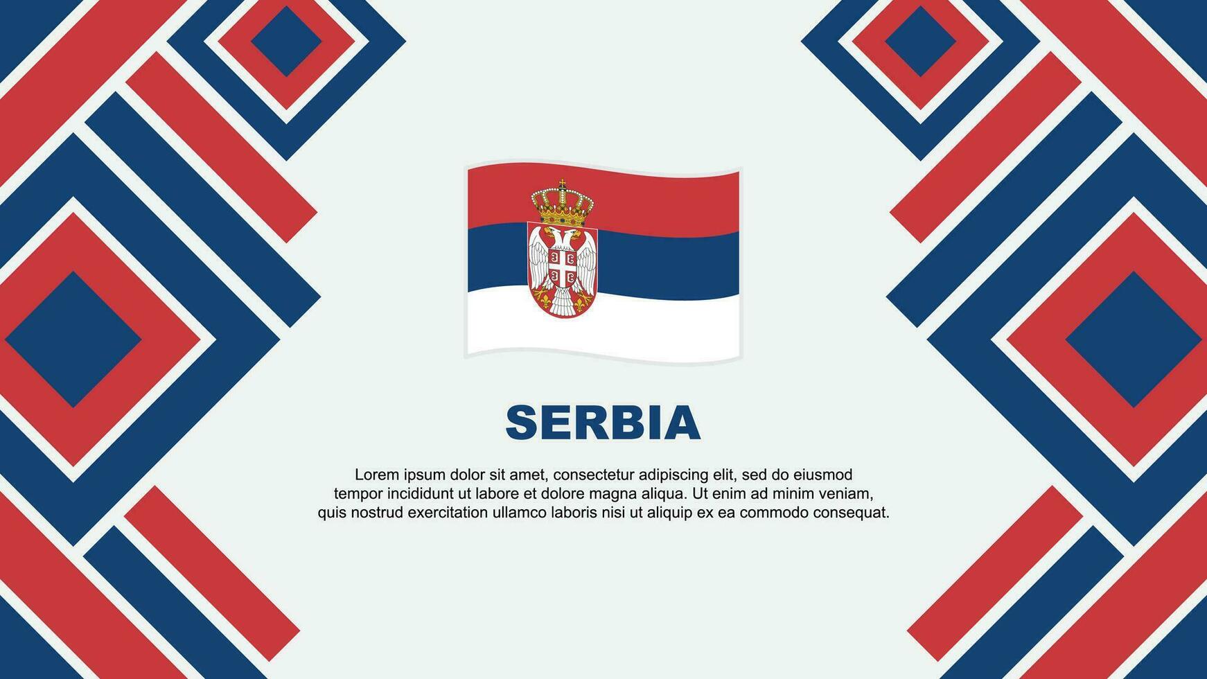 Serbia Flag Abstract Background Design Template. Serbia Independence Day Banner Wallpaper Vector Illustration. Serbia
