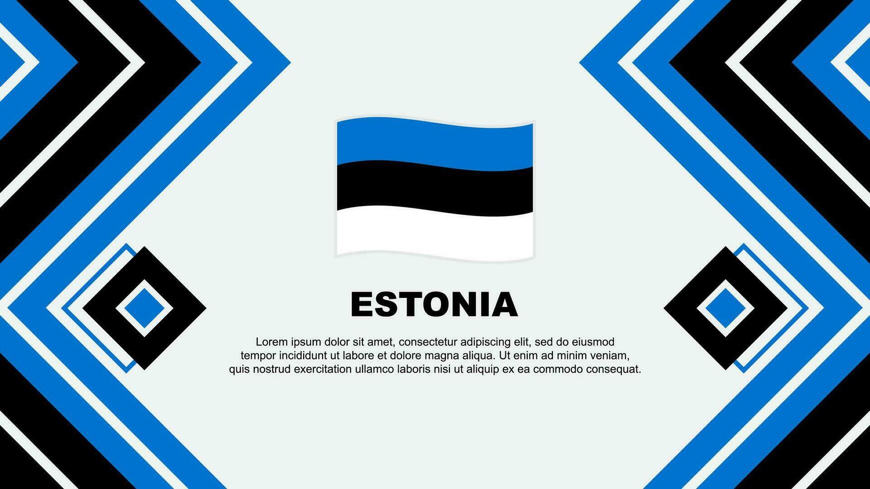 Estonia Flag Abstract Background Design Template. Estonia Independence Day Banner Wallpaper Vector Illustration. Estonia Design