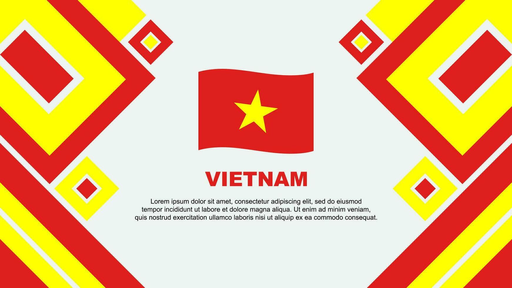 Vietnam Flag Abstract Background Design Template. Vietnam Independence Day Banner Wallpaper Vector Illustration. Vietnam Cartoon