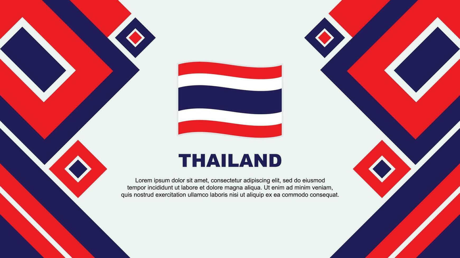 Thailand Flag Abstract Background Design Template. Thailand Independence Day Banner Wallpaper Vector Illustration. Thailand Cartoon