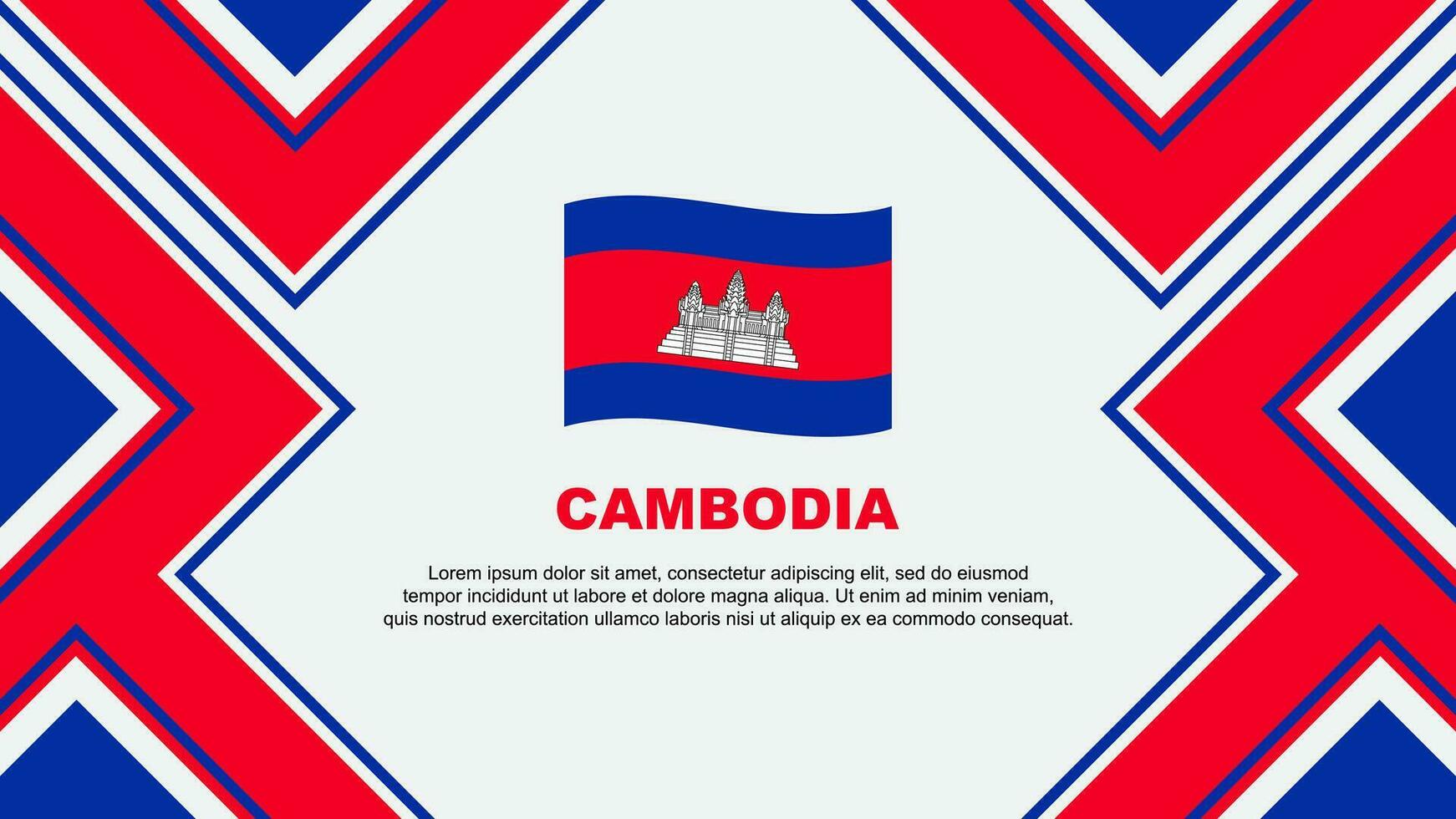 Camboya bandera resumen antecedentes diseño modelo. Camboya independencia día bandera fondo de pantalla vector ilustración. Camboya vector